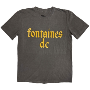 Fontaines D.C. - Gothic Logo Stone Wash Uni Char T-Shirt ryhmässä MERCHANDISE / T-paita / Pop-Rock @ Bengans Skivbutik AB (5645416r)