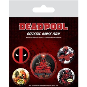 Deadpool - Badge Pack  (Outta The Way) ryhmässä MERCHANDISE / Merch / Film-Musikal @ Bengans Skivbutik AB (5647034)