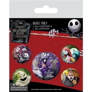 The Nightmare Before Christmas  - Badge Pack ryhmässä MERCHANDISE / Pin-Button Badge / Soundtrack @ Bengans Skivbutik AB (5647035)