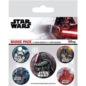 Star Wars  - Badge Pack (Dark Side) ryhmässä MERCHANDISE / Pin-Button Badge / Soundtrack @ Bengans Skivbutik AB (5647036)