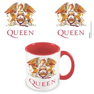 Queen - (Crest) Red Coloured Inner Pod Mug ryhmässä MERCHANDISE / Muki / Pop-Rock @ Bengans Skivbutik AB (5647075)