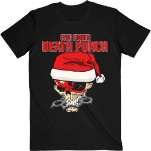 Five Finger Death Punch - Santa Knucklehead Uni Bl T-Shirt ryhmässä MERCHANDISE / T-paita / Nyheter / Hårdrock @ Bengans Skivbutik AB (5648197r)