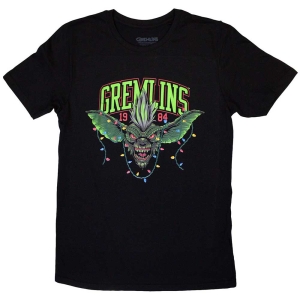 Gremlins - Stripe 1984 Xmas Lights Uni Bl T-Shirt ryhmässä MERCHANDISE / T-paita / Soundtrack @ Bengans Skivbutik AB (5648198r)