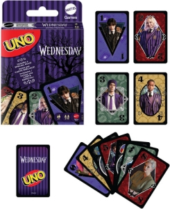 Mattel Games  - Uno: Wednesday ryhmässä MERCHANDISE / Seurapelit / TV-sarja @ Bengans Skivbutik AB (5648491)