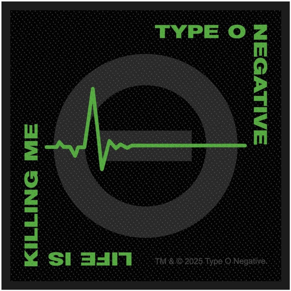 Type O Negative - Life Is Killing Me Standard Patch ryhmässä MERCHANDISE / Kangasmerkki / Heavy Metal @ Bengans Skivbutik AB (5648777)