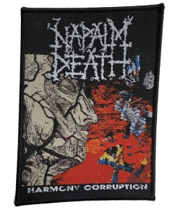 Napalm Death - Patch Harmony Corruption Black Bor ryhmässä MERCHANDISE / Accessoarer / Kommande / Hårdrock @ Bengans Skivbutik AB (5648778)