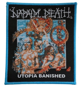 Napalm Death - Patch Utopia Banished Blue Border ( ryhmässä MERCHANDISE / Kangasmerkki / Heavy Metal @ Bengans Skivbutik AB (5648781)
