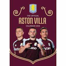Aston Villa Fc - 2026 A3 Calendar ryhmässä MERCHANDISE / Kalender / Sport @ Bengans Skivbutik AB (5649946)