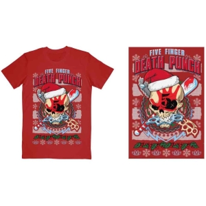 Five Finger Death Punch - Zombie Kill Xmas Uni Red T-Shirt  (2XL) ryhmässä MERCHANDISE / T-paita / Heavy Metal @ Bengans Skivbutik AB (5651451)