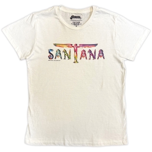 Santana - Angel Wings Logo Uni Wht T-Shirt ryhmässä MERCHANDISE / T-paita / Pop-Rock @ Bengans Skivbutik AB (5653218r)