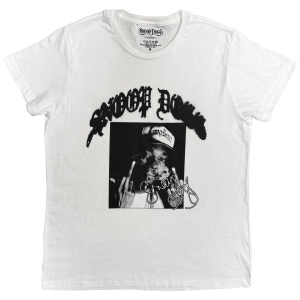 Snoop Dogg - Middle Finger Uni Wht T-Shirt ryhmässä MERCHANDISE / T-paita / Nyheter / Hip Hop-Rap @ Bengans Skivbutik AB (5657660r)