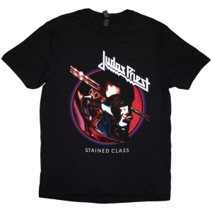 Judas Priest - Stained Class Album Circle Uni Bl T-Shirt ryhmässä MERCHANDISE / T-paita / Nyheter / Hårdrock @ Bengans Skivbutik AB (5657716r)