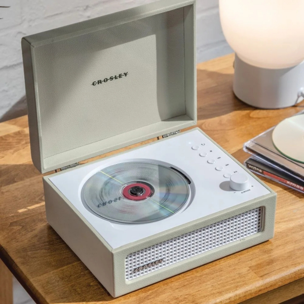 Cd-Player - Crosley Voyager CD Player (Dune) ryhmässä VARUSTEET / Audio @ Bengans Skivbutik AB (5657818)