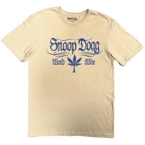 Snoop Dogg - World Wide Uni Sand T-Shirt ryhmässä MERCHANDISE / T-paita / Nyheter / Hip Hop-Rap @ Bengans Skivbutik AB (5657853r)