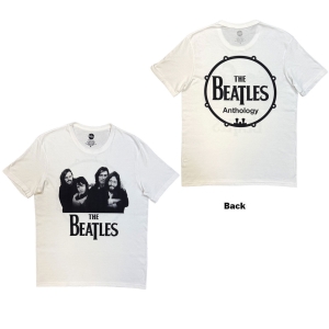 The Beatles - Group Photo Anthology Drum Uni Wht T-Shirt ryhmässä MERCHANDISE / T-paita / Kommande / Pop-Rock @ Bengans Skivbutik AB (5658948r)