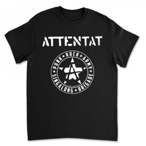 Attentat - Singalong (Black T-Shirt) ryhmässä MERCHANDISE / T-paita / Nyheter / Punk @ Bengans Skivbutik AB (5659171r)