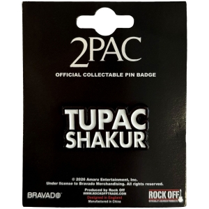 Tupac - Text Logo Pin Badge ryhmässä MERCHANDISE / Pin-Button Badge / Hip Hop-Rap @ Bengans Skivbutik AB (5663201)