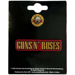 Guns N Roses - Text Logo Pin Badge ryhmässä MERCHANDISE / Pin-Button Badge / Heavy Metal @ Bengans Skivbutik AB (5663216)