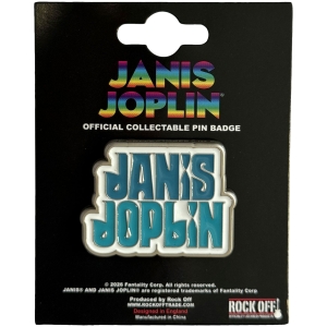 Janis Joplin - Stacked Logo Pin Badge ryhmässä MERCHANDISE / Pin-Button Badge / Pop-Rock @ Bengans Skivbutik AB (5663217)