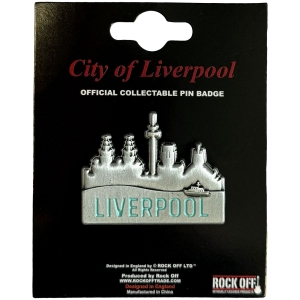 Rock Off - City Of Liverpool Skyline Pin Badge ryhmässä Merchandise @ Bengans Skivbutik AB (5663236)