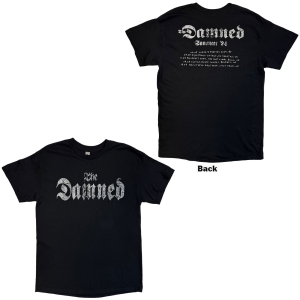 Damned - Damned Distressed Logo Eu Tour Summer 24 Uni Bl T-Shirt ryhmässä MERCHANDISE / T-paita / Nyheter / Punk @ Bengans Skivbutik AB (5663335r)