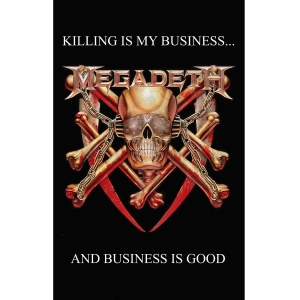 Megadeth - Killing Is My Business Textile Poster ryhmässä MERCHANDISE / Merch / Nyheter / Hårdrock @ Bengans Skivbutik AB (5665481)