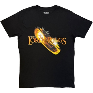 Lord Of The Rings - Shiny Gold Ring Uni Bl T-Shirt ryhmässä MERCHANDISE / T-paita / Nyheter / Film-Musikal @ Bengans Skivbutik AB (5665547r)