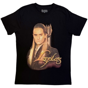 Lord Of The Rings - Legolas Gold Text Uni Bl T-Shirt ryhmässä MERCHANDISE / T-paita / Nyheter / Film-Musikal @ Bengans Skivbutik AB (5665549r)