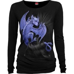 Spiral - Pocket Dragon - Ladies Longsleeve Baggy ryhmässä MERCHANDISE / T-paita / Nyheter / Övrigt @ Bengans Skivbutik AB (5666394r)