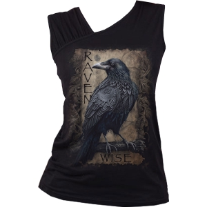 Spiral - Raven Wise - Ladies Gathered Shoulder Slant Vest ryhmässä MERCHANDISE / T-paita / Nyheter / Övrigt @ Bengans Skivbutik AB (5666781r)
