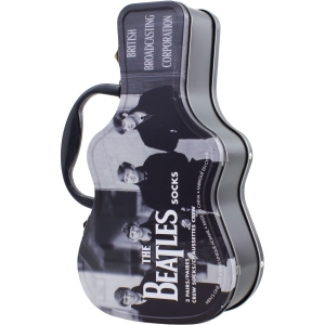 The Beatles - B&W Band Guitar Tin Uni 3-Pack Socks ryhmässä MERCHANDISE / Strumpor /  /  @ Bengans Skivbutik AB (5667685)
