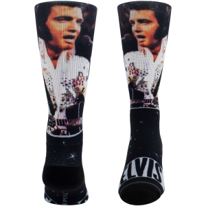 Elvis Presley - Mic Sublimation Uni Bl Socks ryhmässä MERCHANDISE / Strumpor / / @ Bengans Skivbutik AB (5667720)