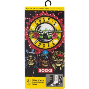 Guns N Roses - Logos Gift Box Uni 3-Pack Socks ryhmässä MERCHANDISE / Strumpor /  /  @ Bengans Skivbutik AB (5667736)