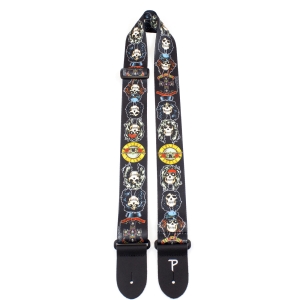 Guns N Roses - Logos Guitar Strap ryhmässä MERCHANDISE / Merch / Kommande / Hårdrock @ Bengans Skivbutik AB (5667738)