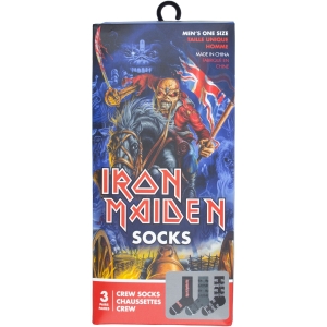 Iron Maiden - Logos Gift Box Uni 3-Pack Socks ryhmässä MERCHANDISE / Strumpor / / @ Bengans Skivbutik AB (5667745)