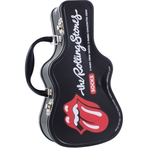 Rolling Stones - Logos Guitar Tin Uni 3-Pack Socks ryhmässä MERCHANDISE / Strumpor /  /  @ Bengans Skivbutik AB (5667777)