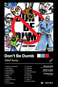 A$Ap Rocky - Don't be Dumb 91,5 x 61 cm ryhmässä MERCHANDISE / Poster / / @ Bengans Skivbutik AB (5668417)
