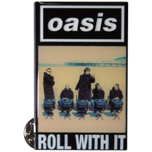 Oasis - Roll With It Single Pin Badge ryhmässä MERCHANDISE / Pin-Button Badge / / @ Bengans Skivbutik AB (5668613)
