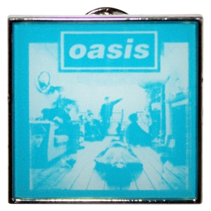 Oasis - Definitely Maybe Blue Tone Pin Badge ryhmässä MERCHANDISE / Pin-Button Badge /  /  @ Bengans Skivbutik AB (5668617)