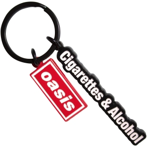 Oasis - Cigarettes & Alcohol Red Decca Logo Charm Keychain ryhmässä MERCHANDISE / Avainrengas /  /  @ Bengans Skivbutik AB (5668626)