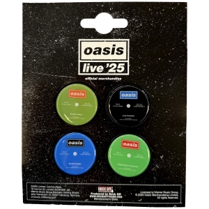 Oasis - Single Discs 4-Piece Magnet Set ryhmässä MERCHANDISE / Magneetti /  /  @ Bengans Skivbutik AB (5668642)