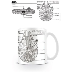 Star Wars - Star Wars (Millennium Falcon Sketch) Mug ryhmässä MERCHANDISE / Muki / Soundtrack @ Bengans Skivbutik AB (5669268)