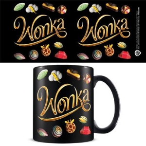 Willy Wonka - Wonka (Weird And Wonderful Tastes) 11Oz/315Ml Black Mug ryhmässä MERCHANDISE / Muki / Soundtrack @ Bengans Skivbutik AB (5669320)