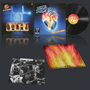 Sacred Leather - Keep The Fire Burning (Black Vinyl ryhmässä VINYYLI / Kommande / Hårdrock @ Bengans Skivbutik AB (5670572)