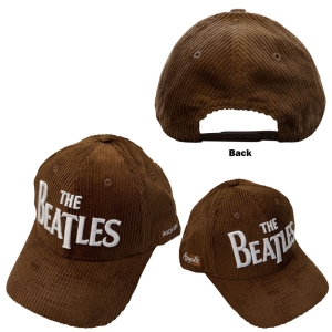 The Beatles - Drop T Logo & Apple Corduroy Brown Baseball Cap ryhmässä MERCHANDISE / Lippis /  /  @ Bengans Skivbutik AB (5671079)