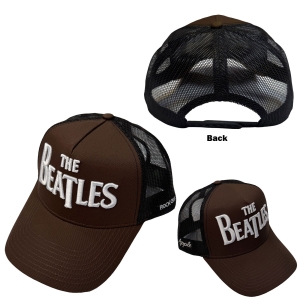 The Beatles - Drop T Logo & Apple Brown/Bl Mesh-Back Cap ryhmässä MERCHANDISE / Lippis /  /  @ Bengans Skivbutik AB (5671083)
