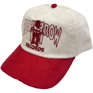 Death Row - Logo Corduroy Wht/Red Baseball Cap ryhmässä MERCHANDISE / Lippis /  /  @ Bengans Skivbutik AB (5671093)