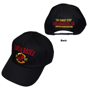 Guns N Roses - Sunset Strip 87 Bl Baseball Cap ryhmässä MERCHANDISE / Lippis /  /  @ Bengans Skivbutik AB (5671099)