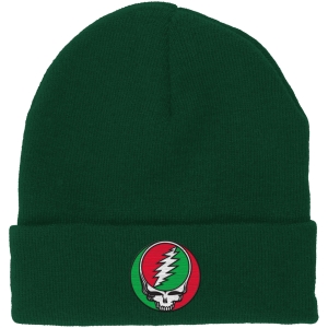 Grateful Dead - Steal Your Face Red/Green Green Beanie Hat ryhmässä MERCHANDISE / Merch / Kommande / Pop-Rock @ Bengans Skivbutik AB (5671101)