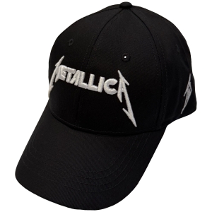 Metallica - Text & M Logos Bl Baseball Cap ryhmässä MERCHANDISE / Lippis /  /  @ Bengans Skivbutik AB (5671112)